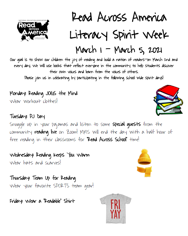 Read Across America Literacy Spirit Week 2021