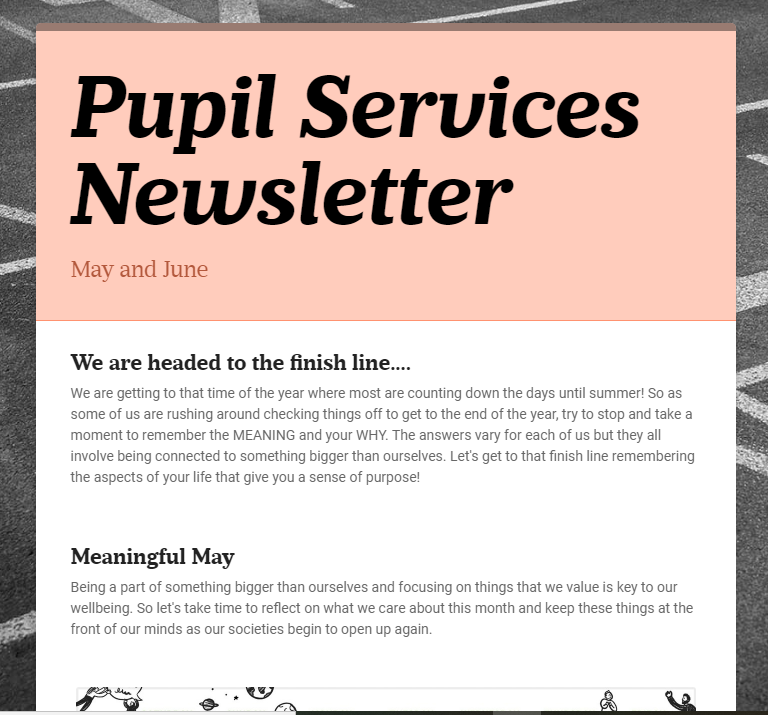 Pupil Services Newsletter May/June 2021