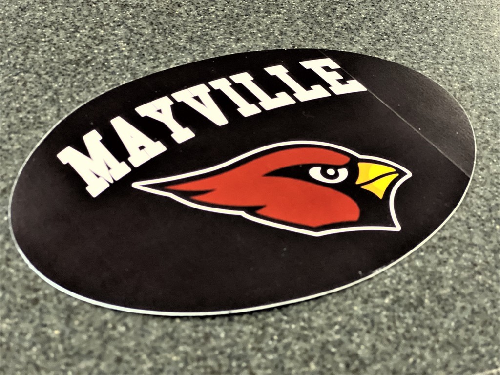 Mayville Cardinal Oval Sticker