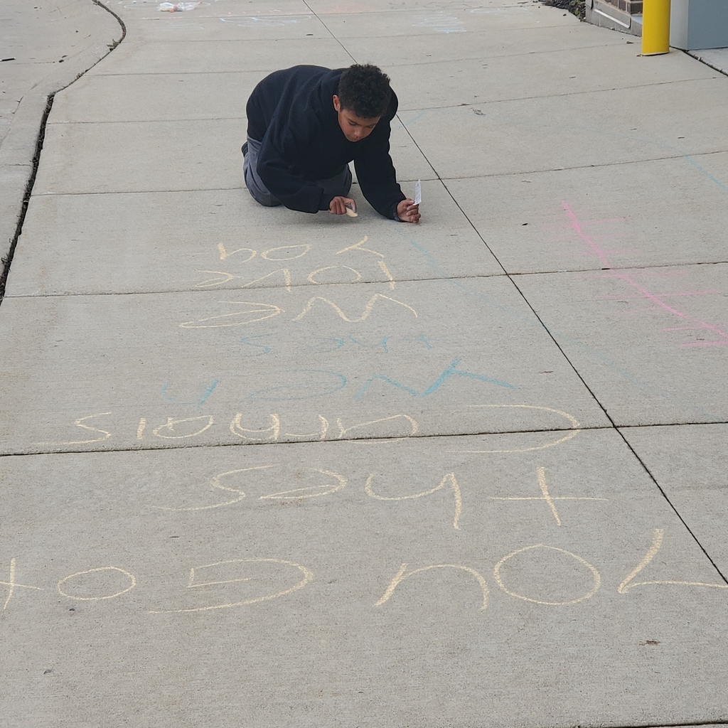 4th Grade State Football Chalk Art