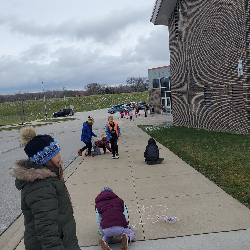 4th Grade State Football Chalk Art
