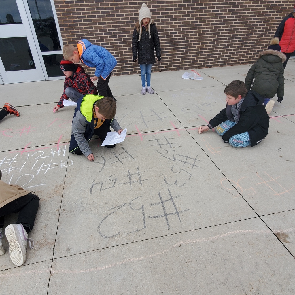 4th Grade State Football Chalk Art